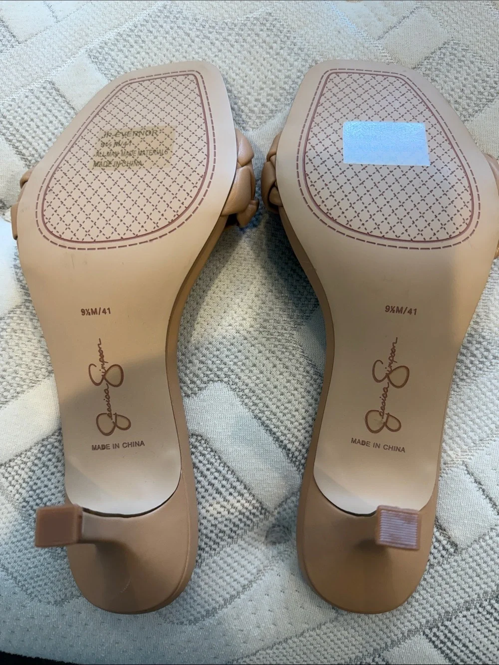 Jessica Simpson Braided Slide Heels - Tan